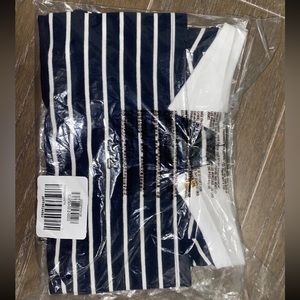 Banana Republic Short Sleeve Collard Shirt Black and White Striped For Dog